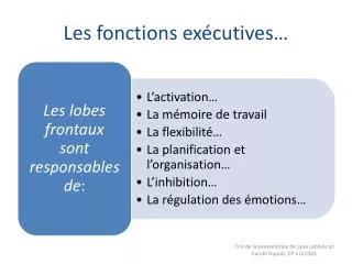 les fonctions ex cutives