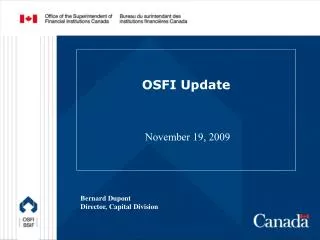 OSFI Update November 19, 2009