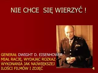nie chce si wierzy