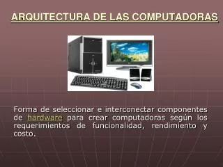 arquitectura de las computadoras