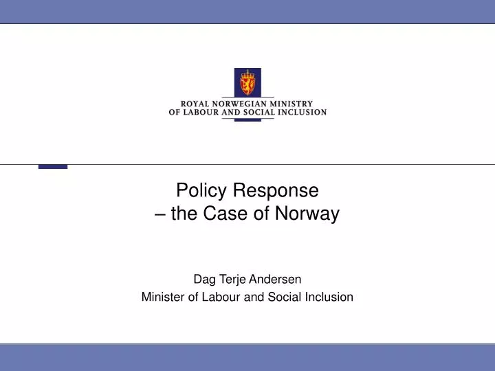 policy response the case of norway