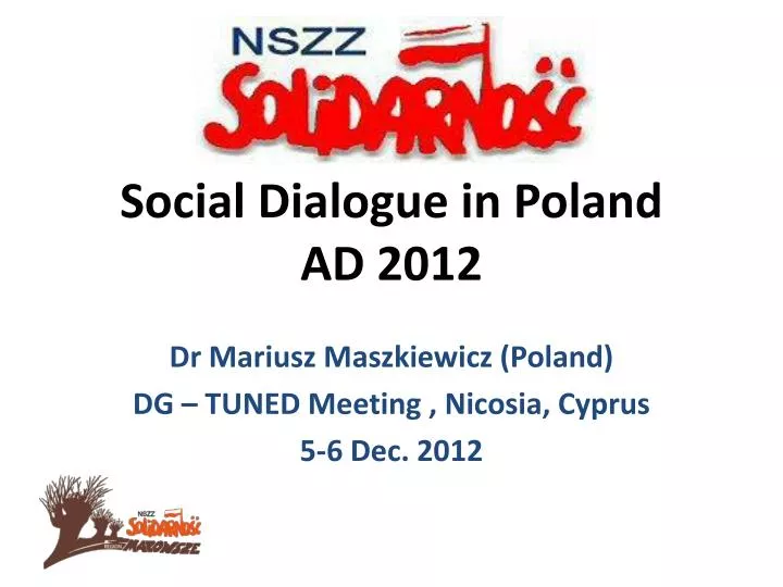 social dialogue in poland ad 2012