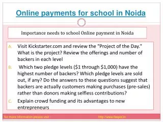 The importance of online payment for school in noida