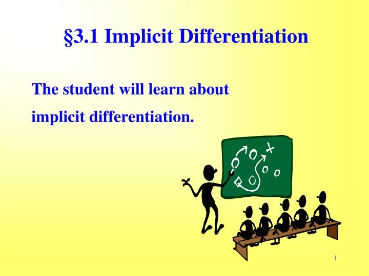 3 1 implicit differentiation