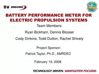 BATTERY PERFORMANCE METER FOR ELECTRIC PROPULSION SYSTEMS