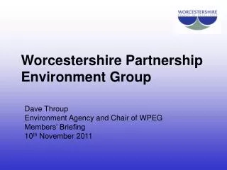Worcestershire Partnership Environment Group