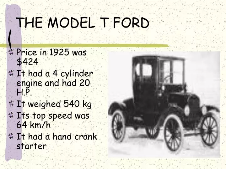 the model t ford