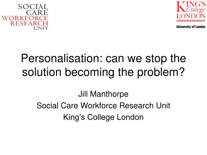 personalisation can we stop the solution becoming the problem