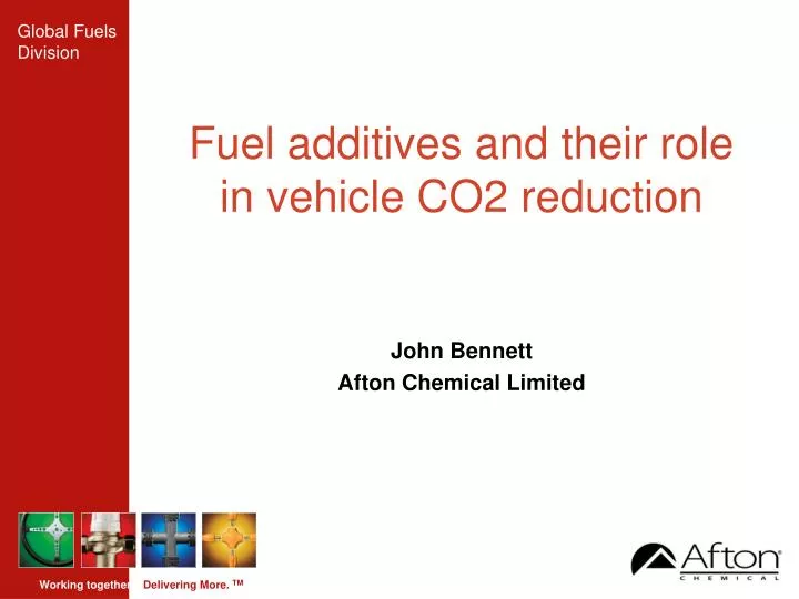 fuel additives and their role in vehicle co2 reduction