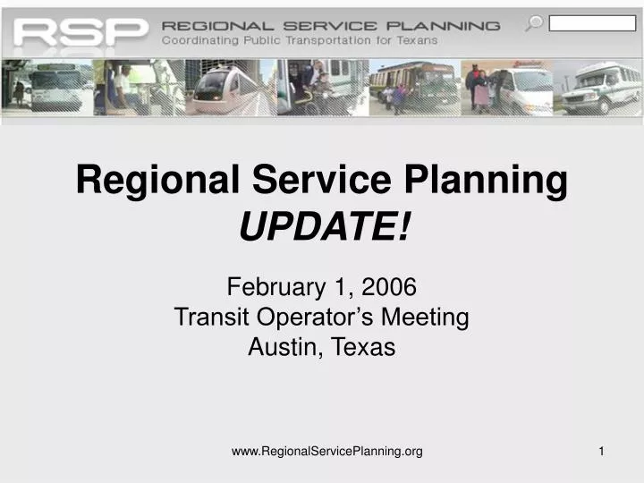regional service planning update
