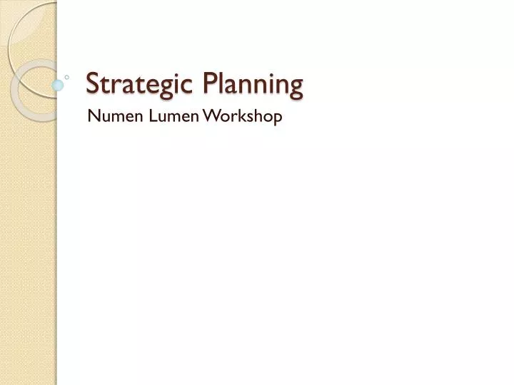 strategic planning