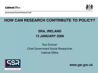 Government Social Research Unit