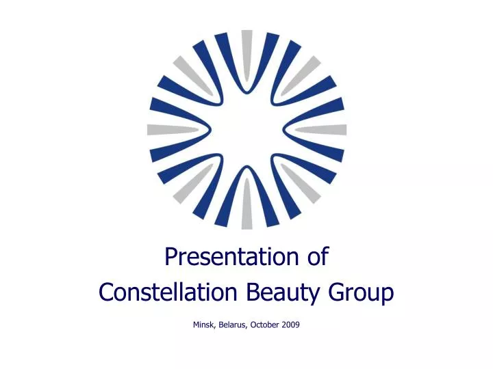 presentation of constellation beauty group minsk belarus october 2009