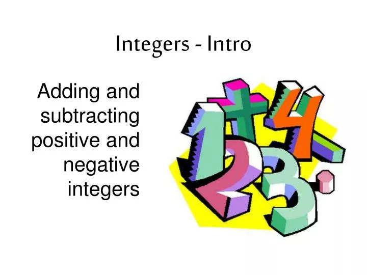 integers intro