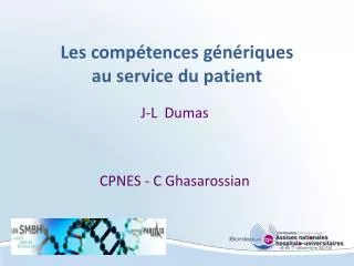 les comp tences g n riques au service du patient