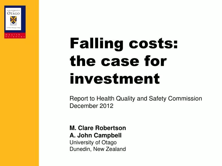 falling costs the case for investment
