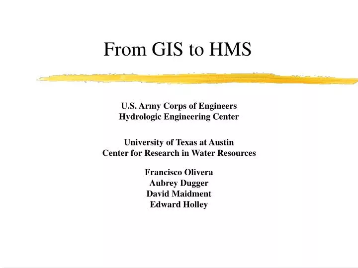 from gis to hms