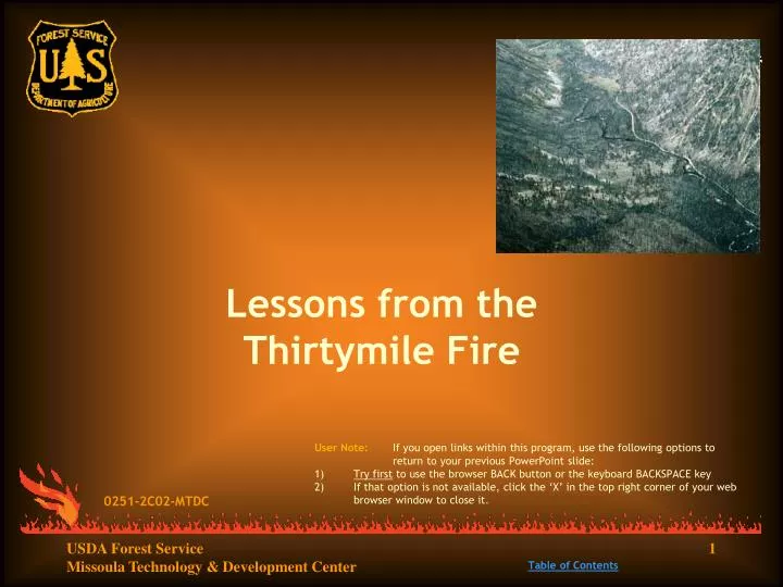 lessons from the thirtymile fire