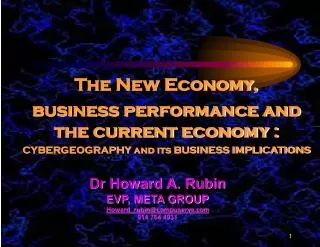 The New Economy, business performance and the current economy :