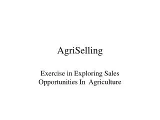 AgriSelling