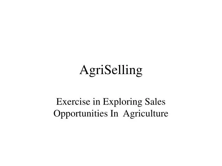 agriselling