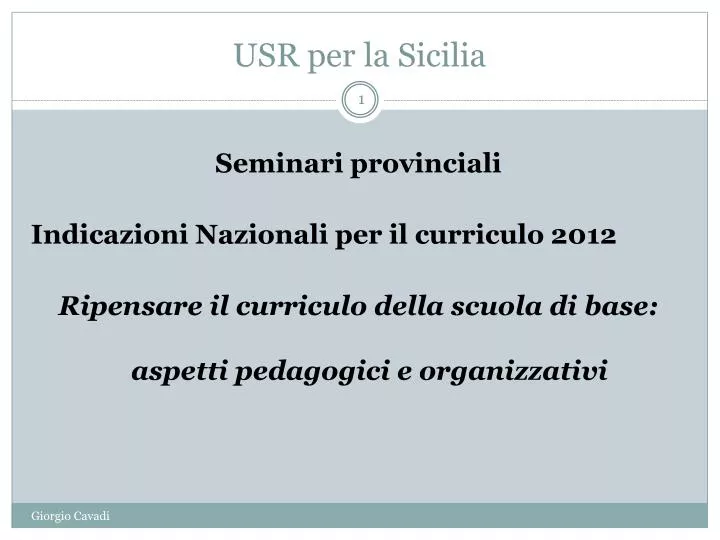 usr per la sicilia