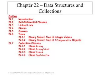 Chapter 22 – Data Structures and Collections
