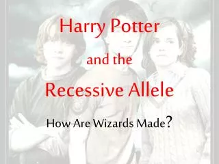 harry potter and the recessive allele