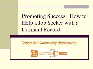Promoting Success: How to Help a Job Seeker with a Criminal Record