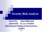 Security Risk Analysis - slide 1