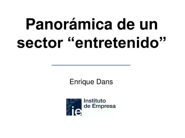 panor mica de un sector entretenido