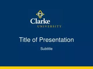 Title of Presentation