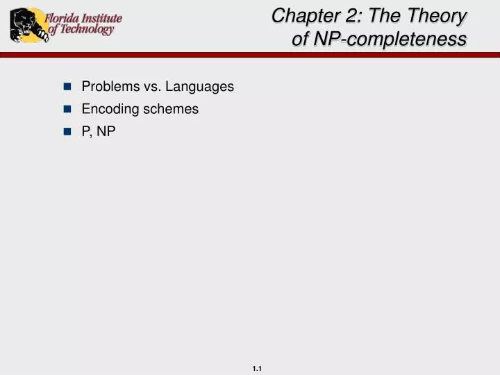 chapter 2 the theory of np completeness