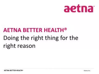 About Aetna Better Health