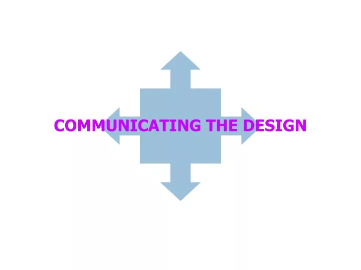 communicating the design