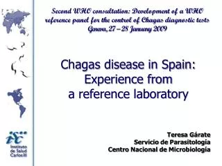Chagas disease in Spain: Experience from a reference laboratory