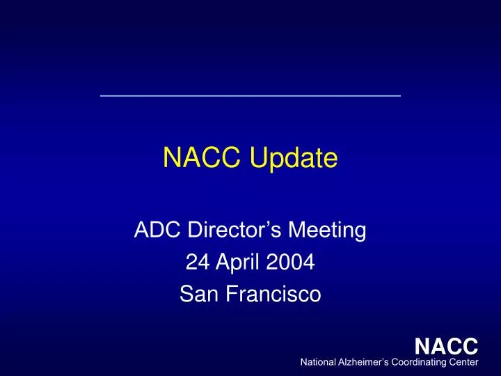 nacc update