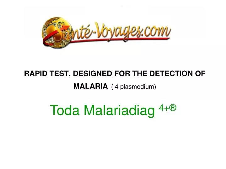 rapid test designed for the detection of malaria 4 plasmodium