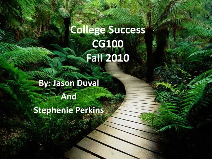 college success cg100 fall 2010