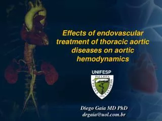 Effects of endovascular treatment of thoracic aortic diseases on aortic hemodynamics