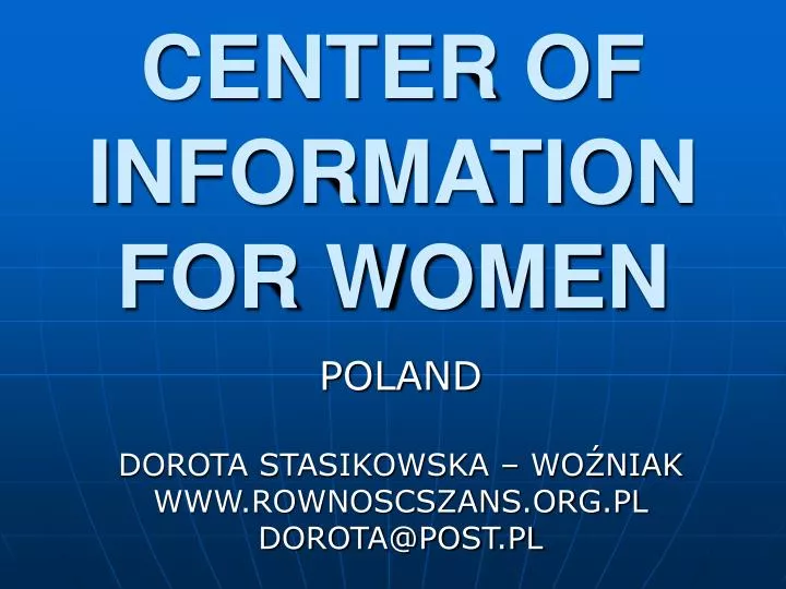 center of information for women