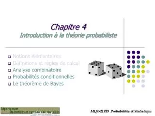 chapitre 4 introduction la th orie probabiliste