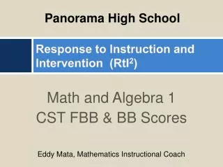 Response to Instruction and Intervention (RtI 2 )