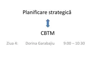 planificare strategic cbtm