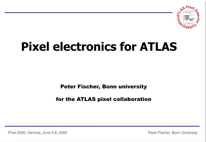 pixel electronics for atlas