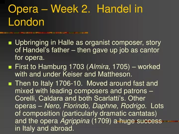 opera week 2 handel in london