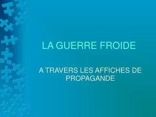 a travers les affiches de propagande