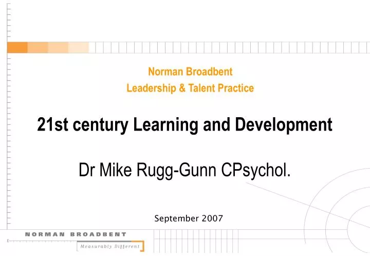 21st century learning and development dr mike rugg gunn cpsychol