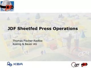 JDF Sheetfed Press Operations