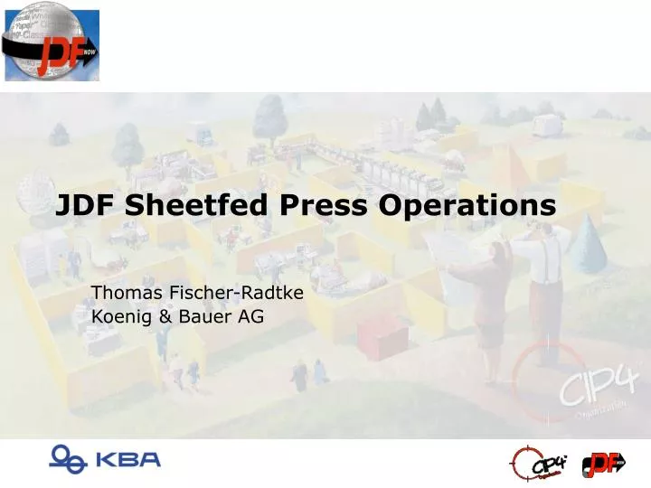 jdf sheetfed press operations
